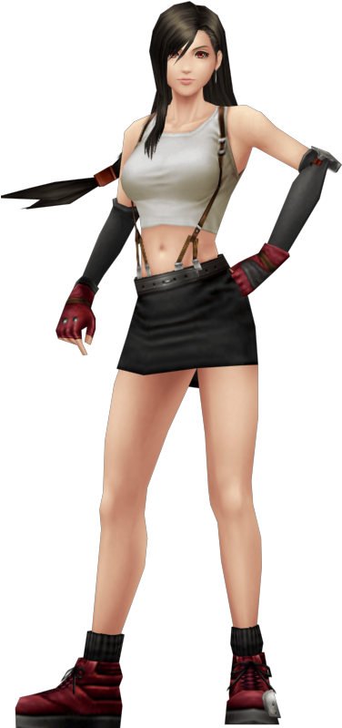Tifa Ff7 Art By Ultimaespio - Ff7 Tifa Official Art (393x800), Png Download