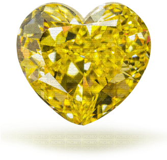 Kaz Creations Yellow Heart Gem - Kaz Creations (327x400), Png Download