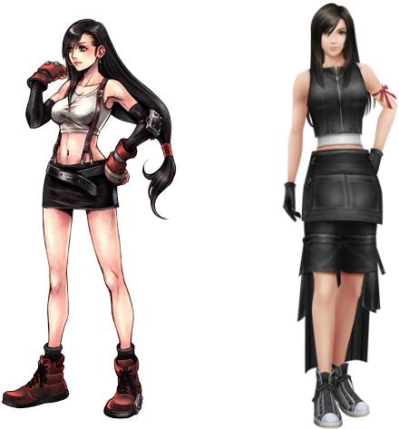 Tifa Artwork Model - Final Fantasy Vii Personnages (501x478), Png Download