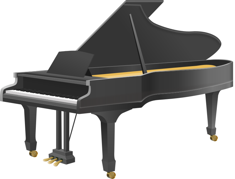 Grand Piano Clip Art Png - Grand Piano Transparent Background (800x609), Png Download