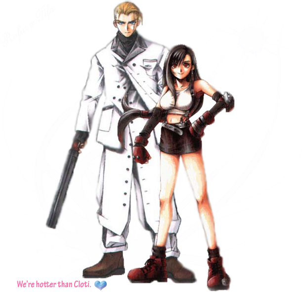 Rufus And Tifa On A Date At The Gold Saucer [transparency - Final Fantasy Tifa Lockhart Cosplay Costume (617x589), Png Download