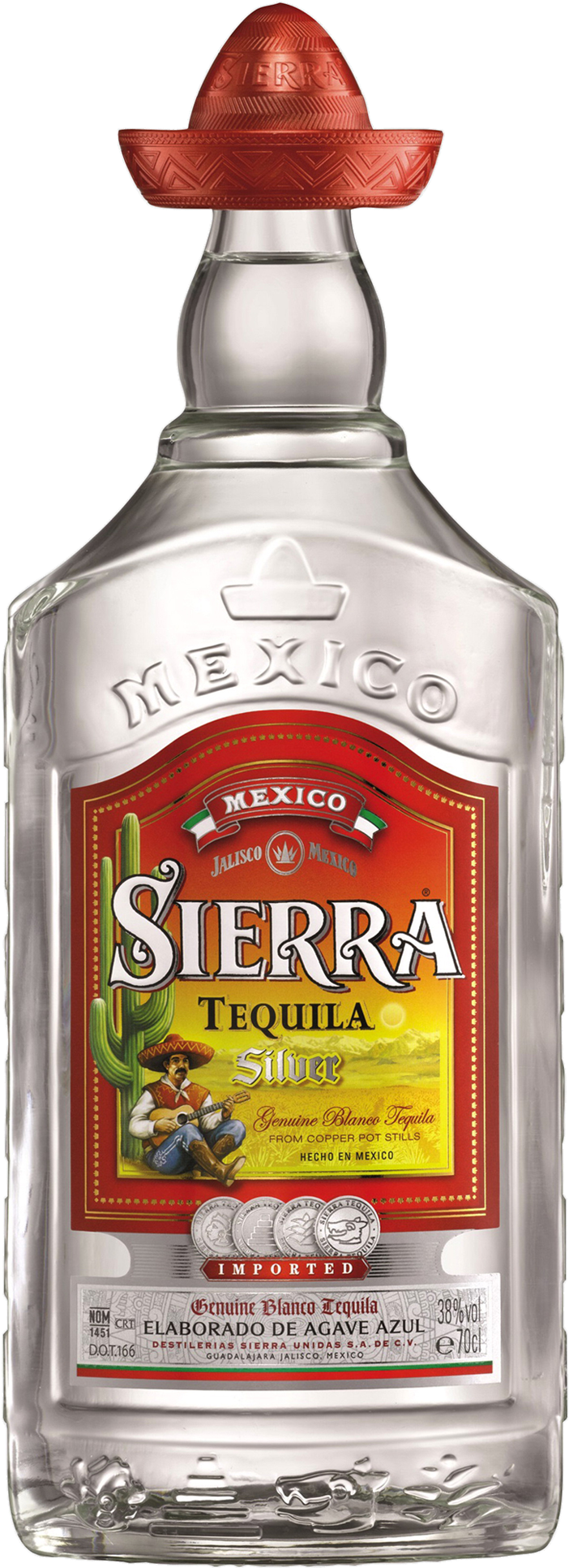 Sierra Tequila Silver 700ml Bottle - Tequila Silver (1600x2000), Png Download