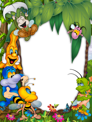 #frame #border Marcos Para Caratulas, Marcos Escolares, - Marcos Para Fotos De Animales (375x500), Png Download