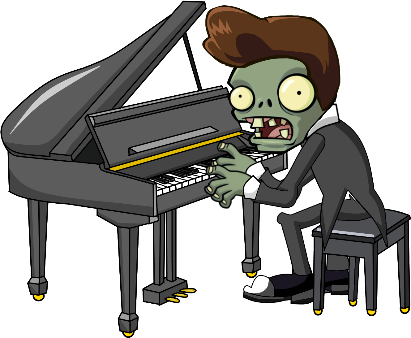 Grand Piano Zombie Hd - Plants Vs. Zombies 2: It's About Time (1465x1245), Png Download