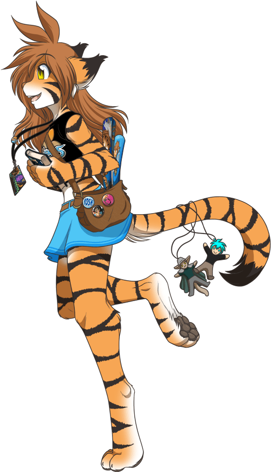 Tiger Furry (659x983), Png Download