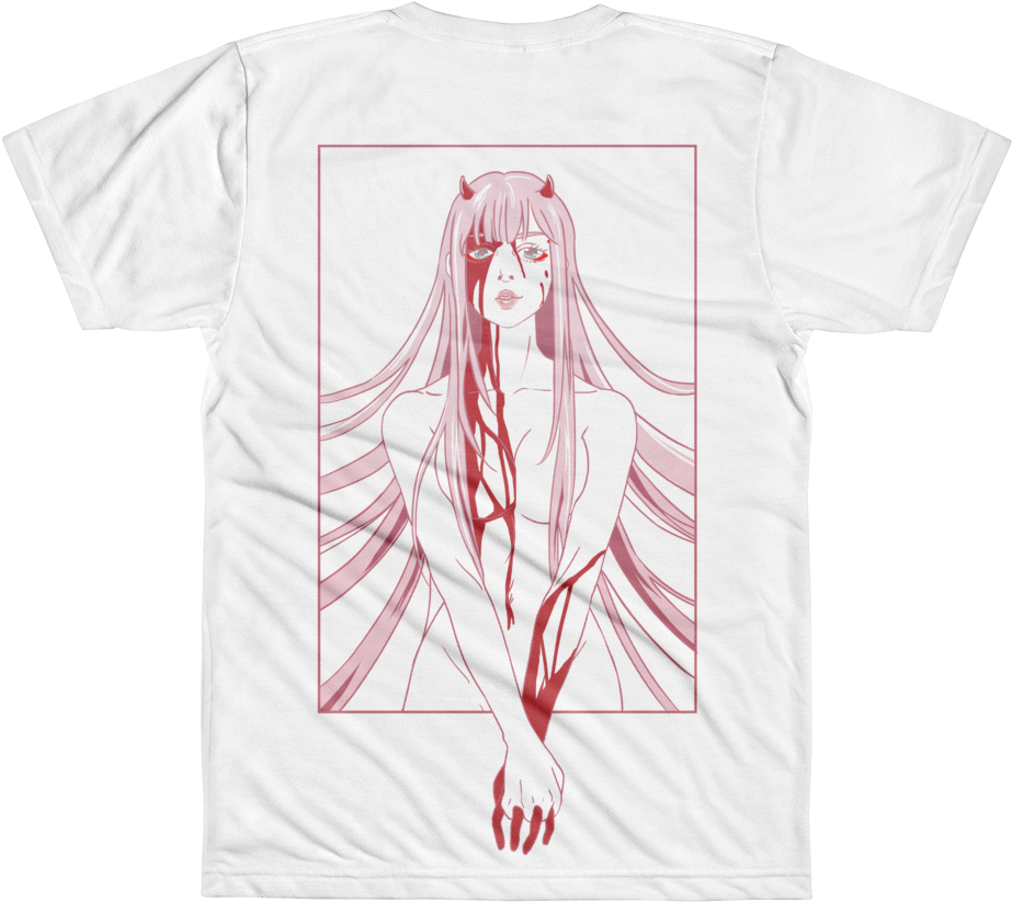 Image Of Red Handed Zero Two - Anime (1000x1000), Png Download