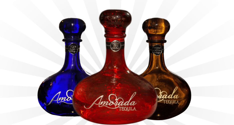 Starburst Amorada Tequila Bottles - Glass Bottle (938x500), Png Download