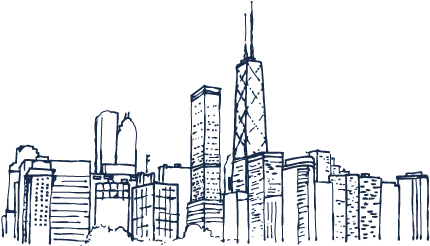 Chicago-skyline - Chicago (488x260), Png Download