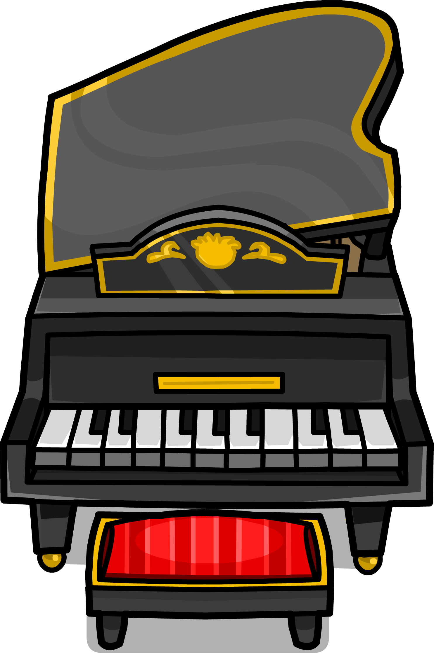 Grand Piano Sprite 001 - Piano (1485x2237), Png Download