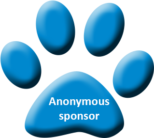 2018 Wags & Whiskers Sponsors - Logo De Huella De Perro Azul (428x343), Png Download