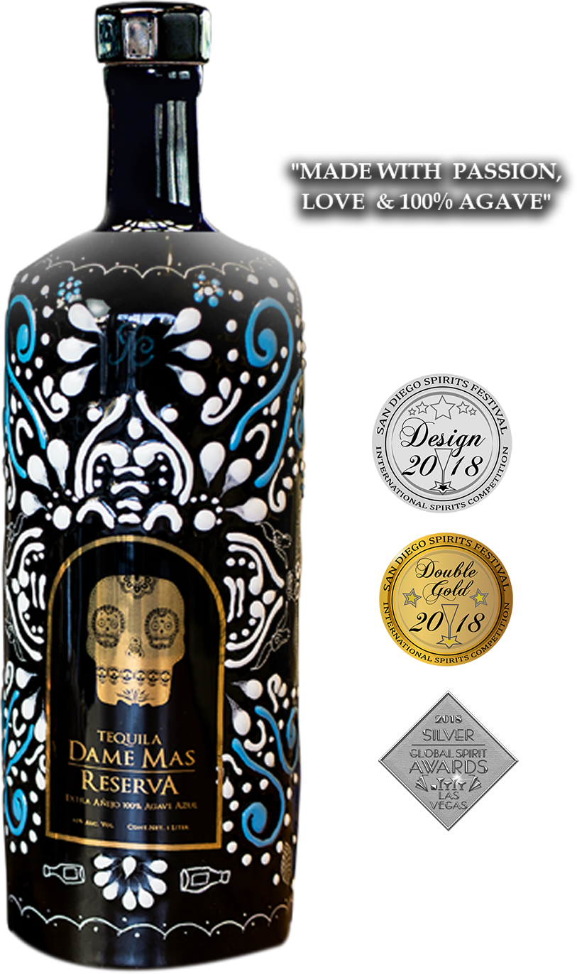 The Agave In Every Sip - Tequila Dame Mas Reserva (813x1372), Png Download