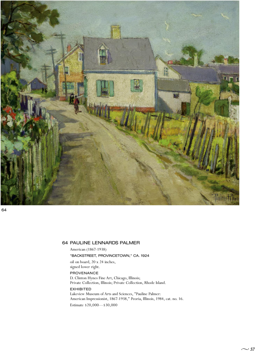 64 64 Pauline Lennards Palmer American 1867-1938 Backstreet, - Pauline Palmer A Glimpse Of The Sea (960x1242), Png Download