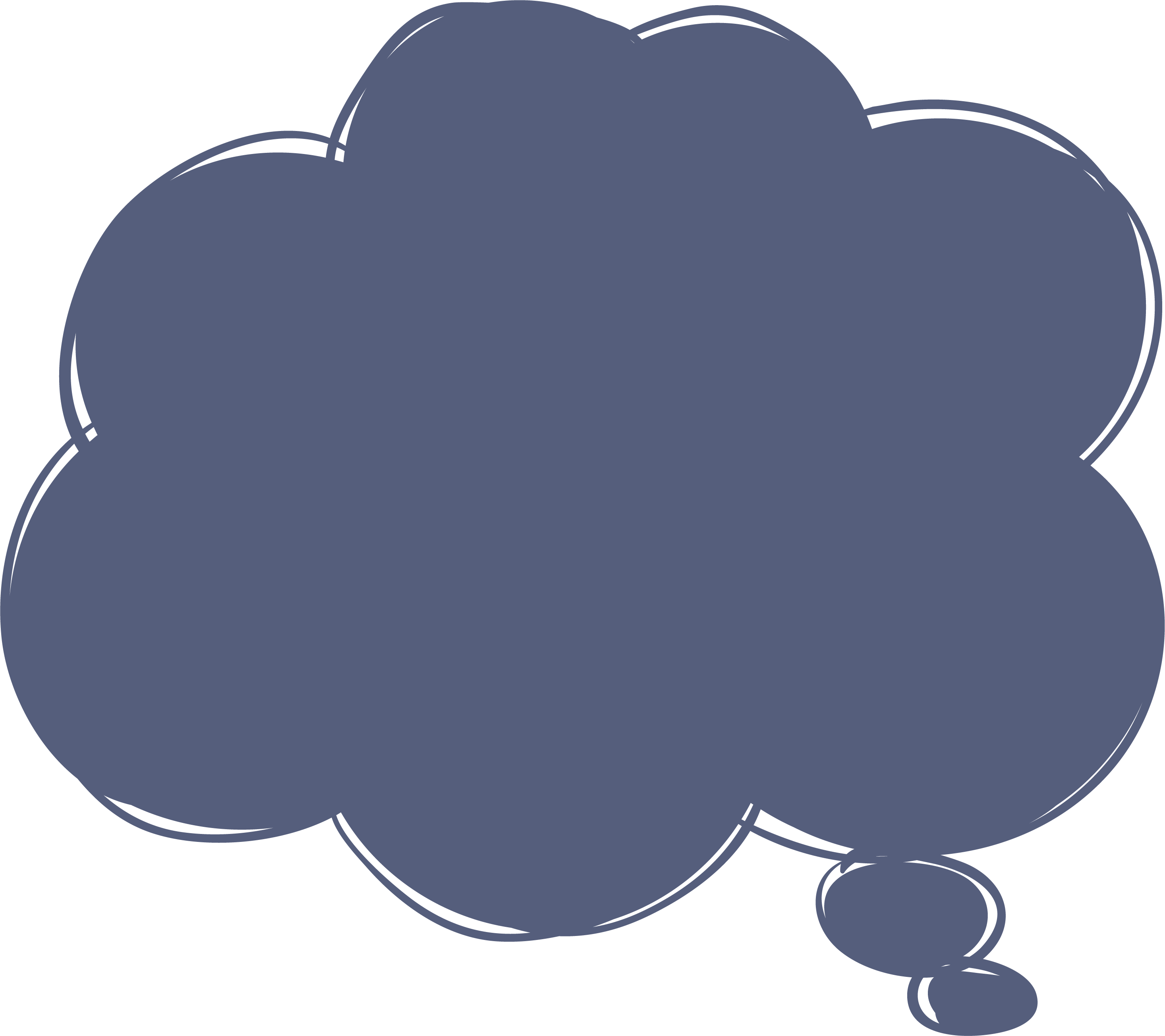 Thought Clip Art Hand Painted Thinking Bubble - Bubble Box (2933x2610), Png Download