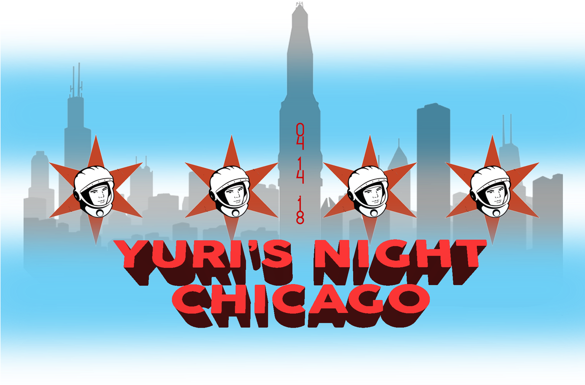 That's A Saturn V Joining The Chicago Skyline - Yuri's Night (1200x800), Png Download