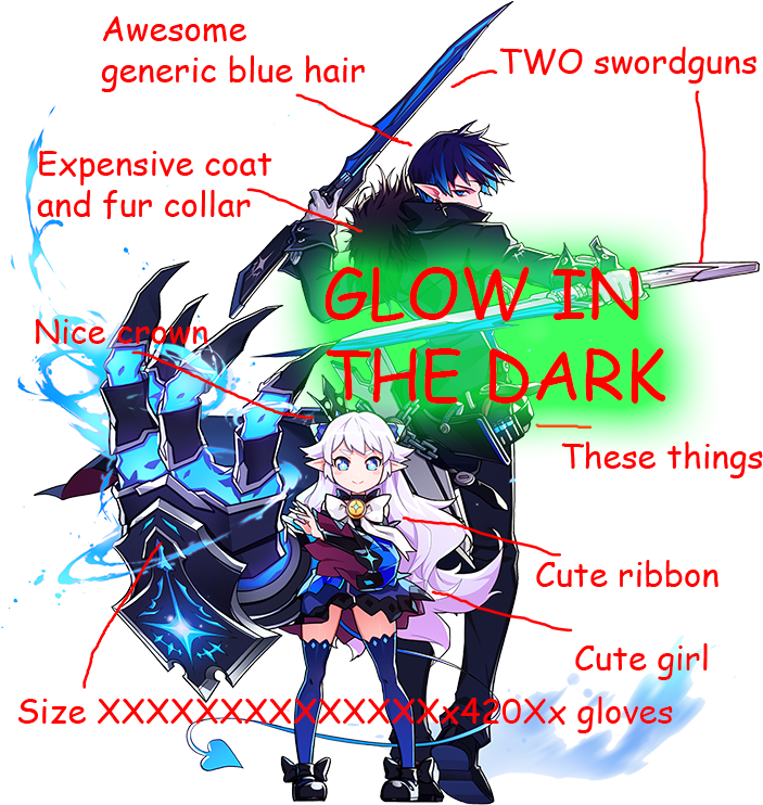 [chilliarch & Dreadlord] The Mlg Pro Guide To Chili - Elsword Lu Ciel (713x748), Png Download