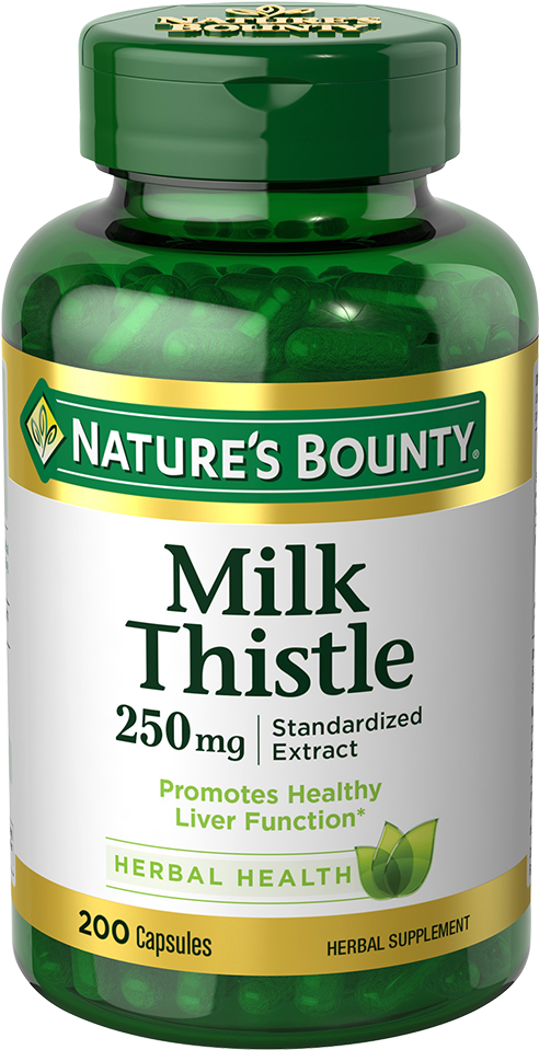 250 Mg - Nature's Bounty Milk Thistle (750x1000), Png Download