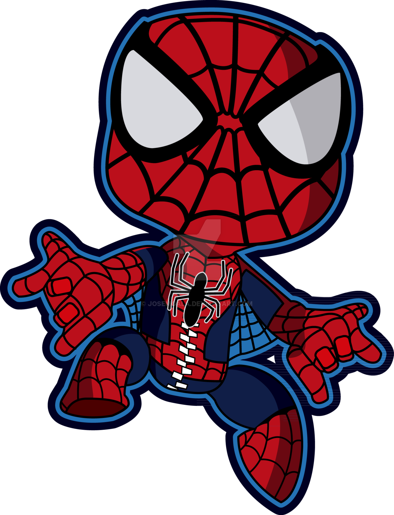 Spiderman By Josemgala - Spiderman Comics Vector Png (1280x1672), Png Download