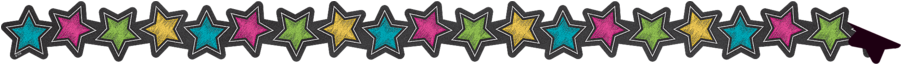 Chalkboard Brights Stars Magnetic Border Alternate - Cake Decorating Supply (900x900), Png Download