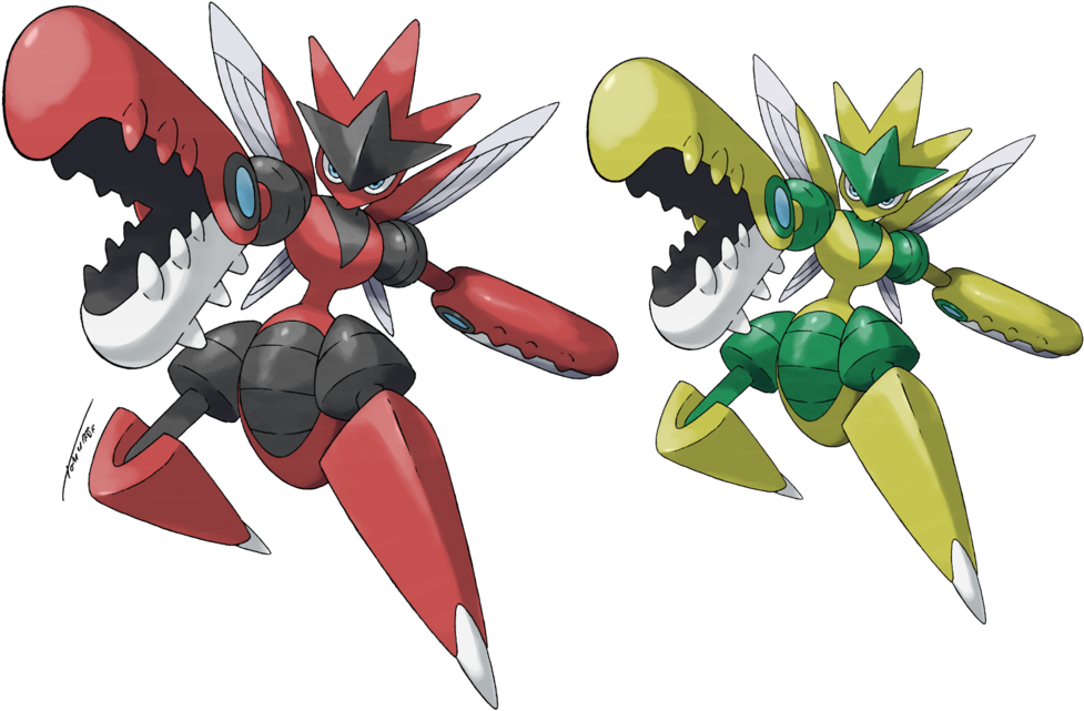 Pokemon Shiny Mega Scizor (1024x674), Png Download