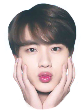 Clipart Stock Jin Head Sticker Png - Bts Faces Png (520x477), Png Download