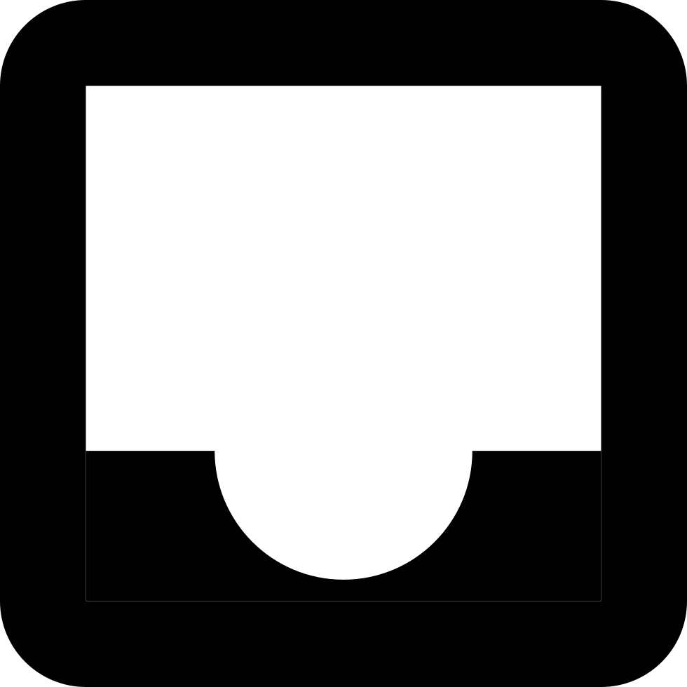 Square Email Symbol - Tablet Icon White Png (980x980), Png Download