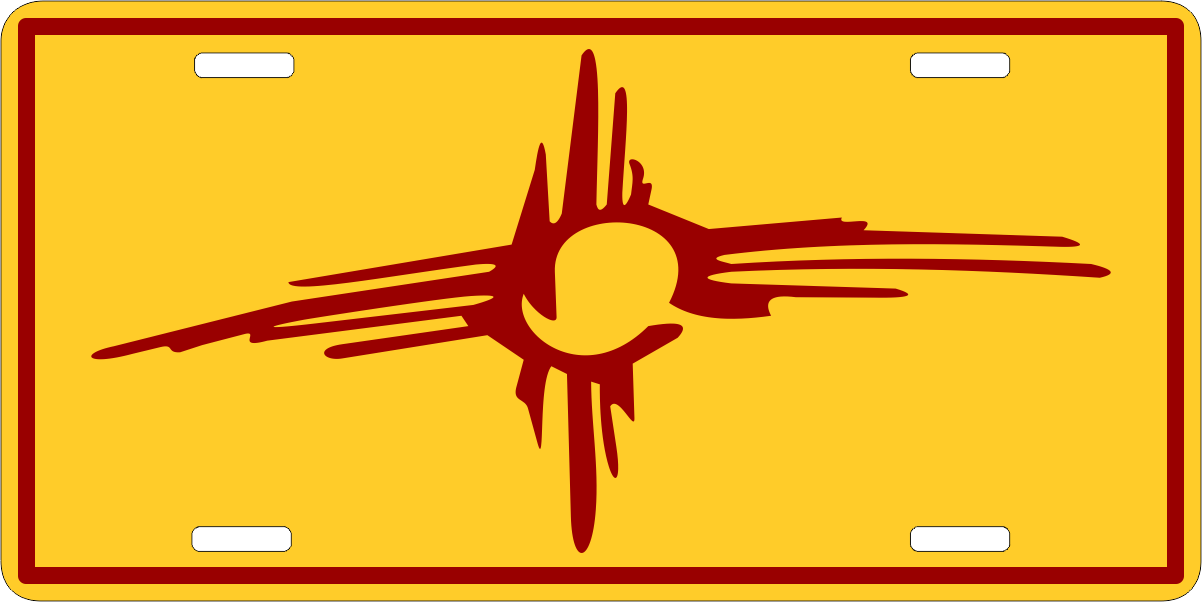 Stylized Zia Symbol - Painted Zia Symbol (1202x602), Png Download