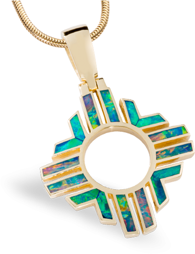 Opal Large Zia Pendant - Jewellery (500x500), Png Download