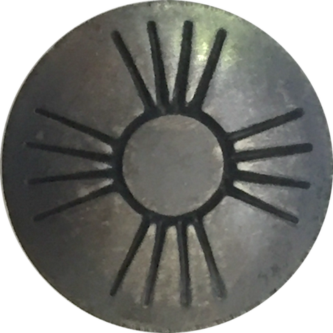 Small Rustic Silver Zia Symbol 1/2" Concho Button Sale - Zia Pueblo (480x480), Png Download