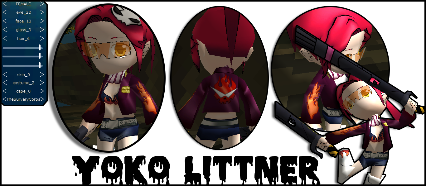 *public* Yoko Littner Skin - Aottg Skin Elsword (1366x597), Png Download