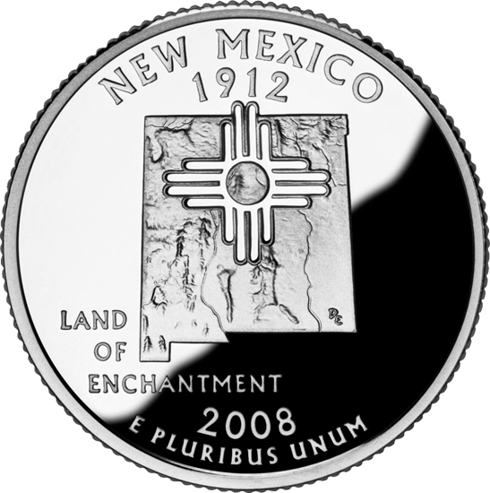 The Salutation, “i Salute The Flag Of The State Of - New Mexico State Quarter (547x550), Png Download