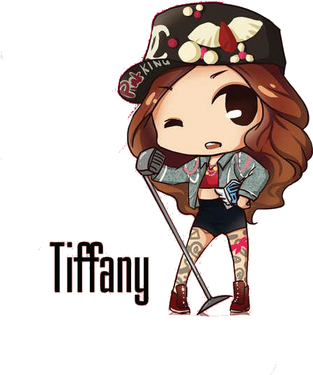 Google'da Ara Chibi Girl, Snsd Tiffany, Girls Generation, - Girls Generation Tiffany Cartoon (493x600), Png Download