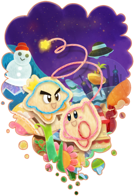 Rygars-butt - Kirby's Epic Yarn Fanart (500x700), Png Download