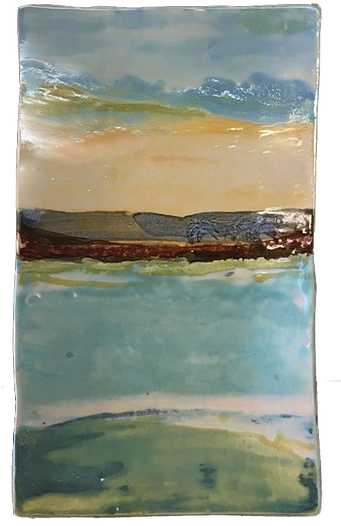 Serving Platter Abstract Dead Sea Functional Art Israel - Platter (340x536), Png Download