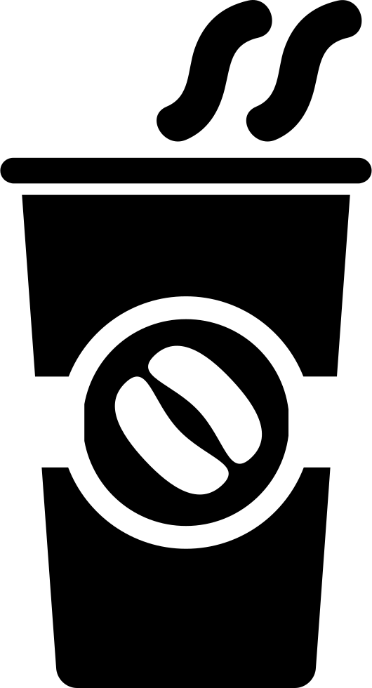 Hot Coffee On A Tall Paper Cup - Coffee (530x980), Png Download