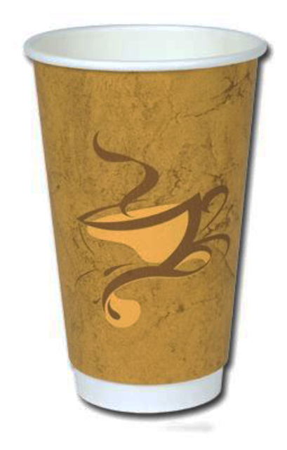 Coffee Cup, Paper, Double-walled, 480ml, 16oz, Orange - Pint Glass (640x640), Png Download