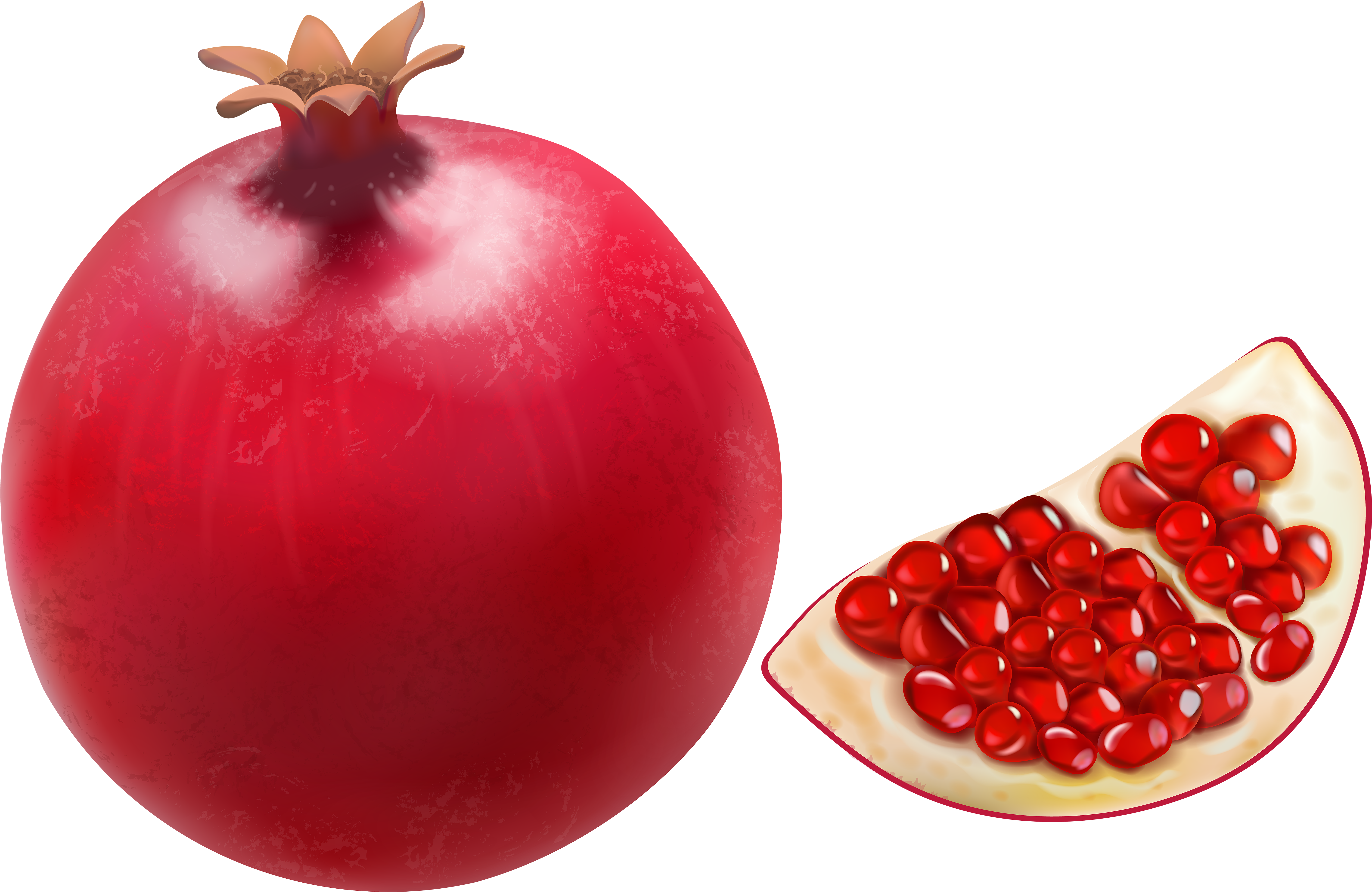 Clip Art Of Pomegranate (6000x3917), Png Download