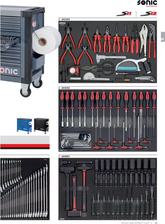 Sonic Equipment Main Catalog Tools Torque Special Tools - Sonic Gereedschapswagen Leeg S12 8 Laden (706x1000), Png Download