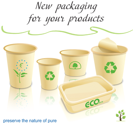 Ecopack , Tara Eco Pack - Nature Design In Paper Cup (430x397), Png Download