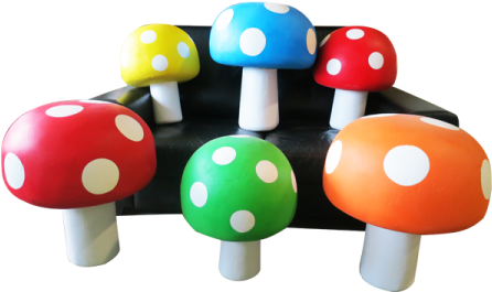 Mario Toadstools - Mario Series (450x450), Png Download
