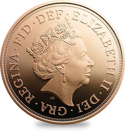 New Sovereign Portrait - Queen Elizabeth Coin Png (432x460), Png Download
