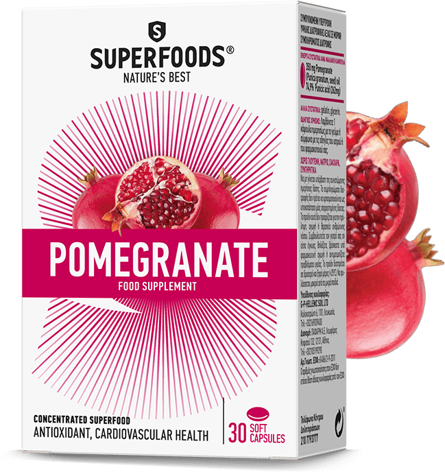 The Beneficial Qualities Of Pomegranate - Superfoods Sea Buckthorn Seed Oil Capsules (768x768), Png Download