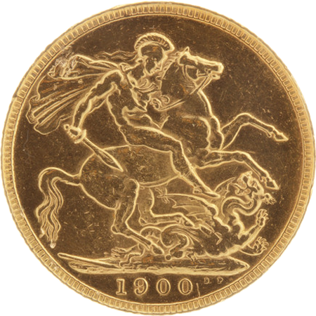 British Full Gold Sovereign Coin - Gold Sovereign (450x450), Png Download