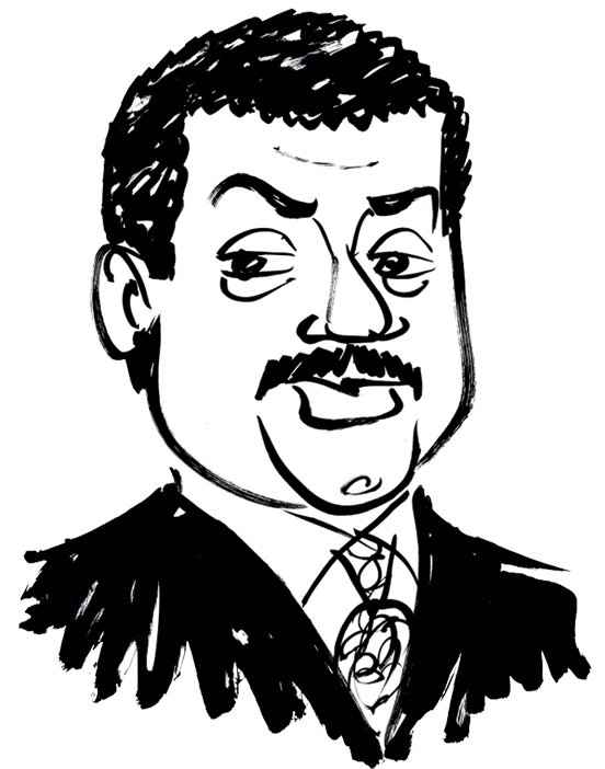 Neil Degrasse Tyson - Stencil Neil De Grasse (551x710), Png Download