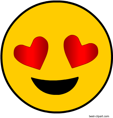Heart Eyes Emoji Clip Art - Heart Eyes Emoji Clipart (450x450), Png Download