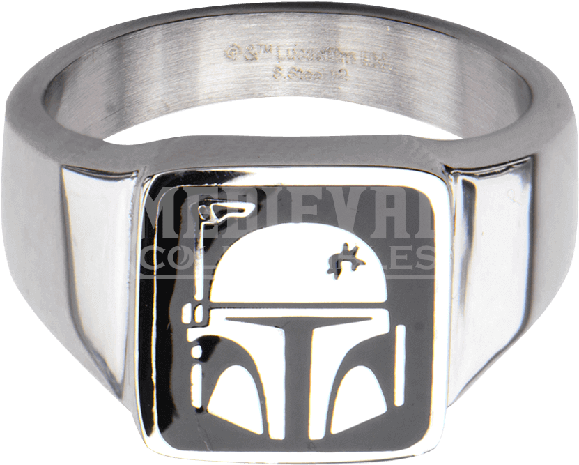 "boba Fett Helmet Signet Ring" (850x850), Png Download