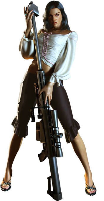 Call Of Duty 4 Sniper Rifles - Dead Rising Female Characters (420x700), Png Download