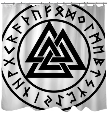 Valknut, Runen Kreis, Odin Symbol, Dreieinigkeit Shower - Valknut Symbol (400x400), Png Download