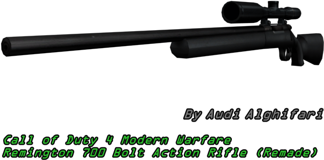 [rel] Call Of Duty 4 Modern Warfare Remington 700 Bolt - Gun Barrel (640x480), Png Download