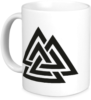Кружка Valknut - Valknut Symbol (380x440), Png Download