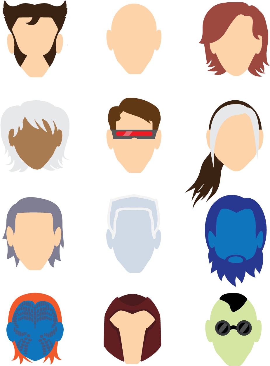 Wolverine, Professor X, The Phoenix - X Men Icons (1024x1325), Png Download